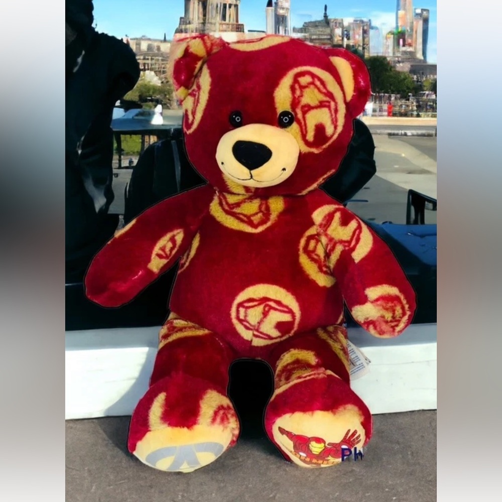 Build A Bear Workshop Marvel Avengers Iron Man Plush Bear Retired 16" RARE HTF